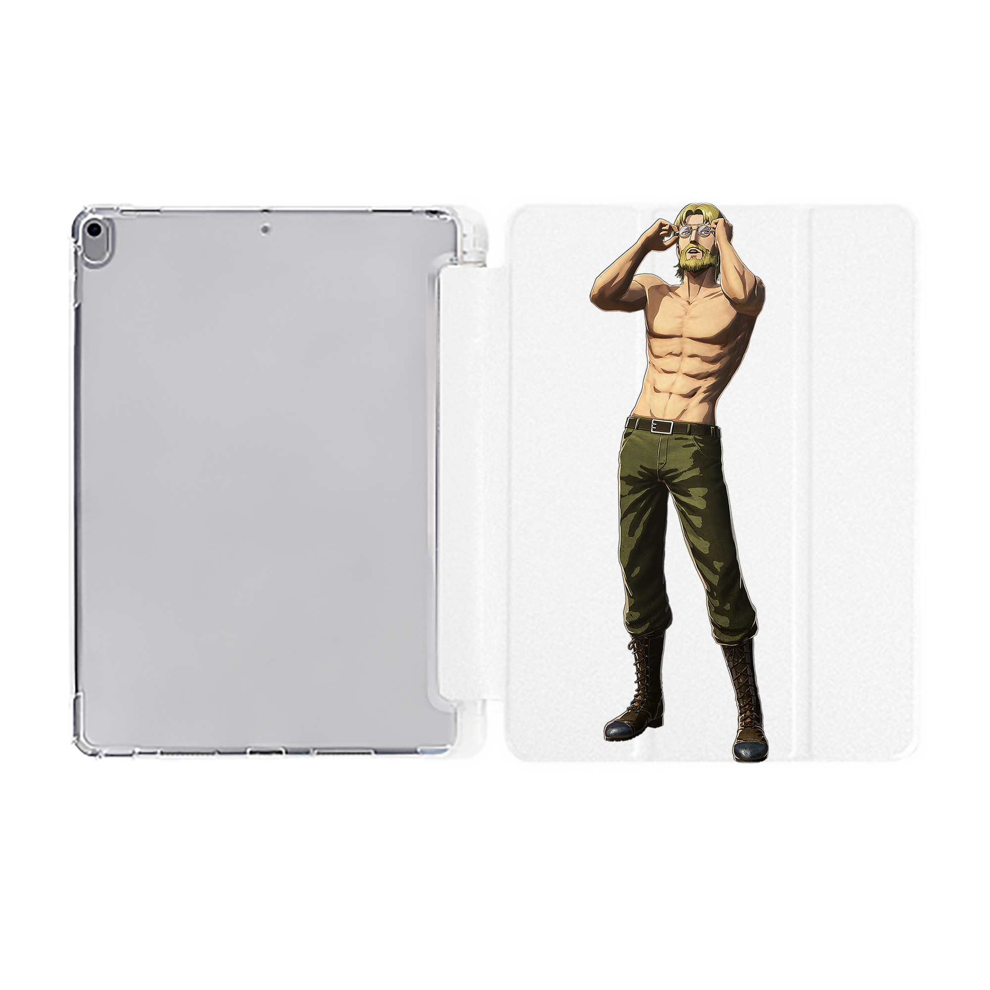（画像用） 進撃の巨人 Attack on Titan IPad ケース ペン収納付き 三つ折りスタンド PUレザー×シリコン 対応機種9.5/10.5/10.9インチ